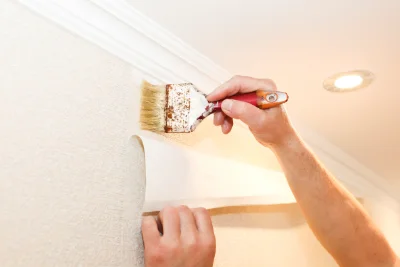 Pose de papier peint à Orliénas — revêtements muraux et toiles de verre